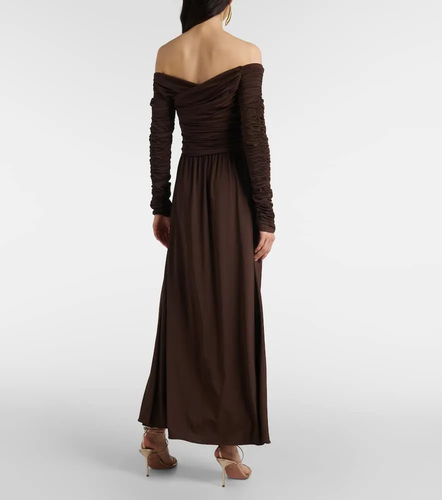 Altuzarra Charlotte off-shoulder jersey maxi dress