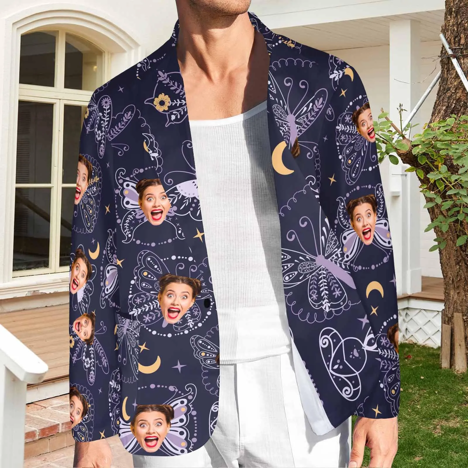 Custom Face Blazers For Women&Men Personalized Jacket Casual Coats