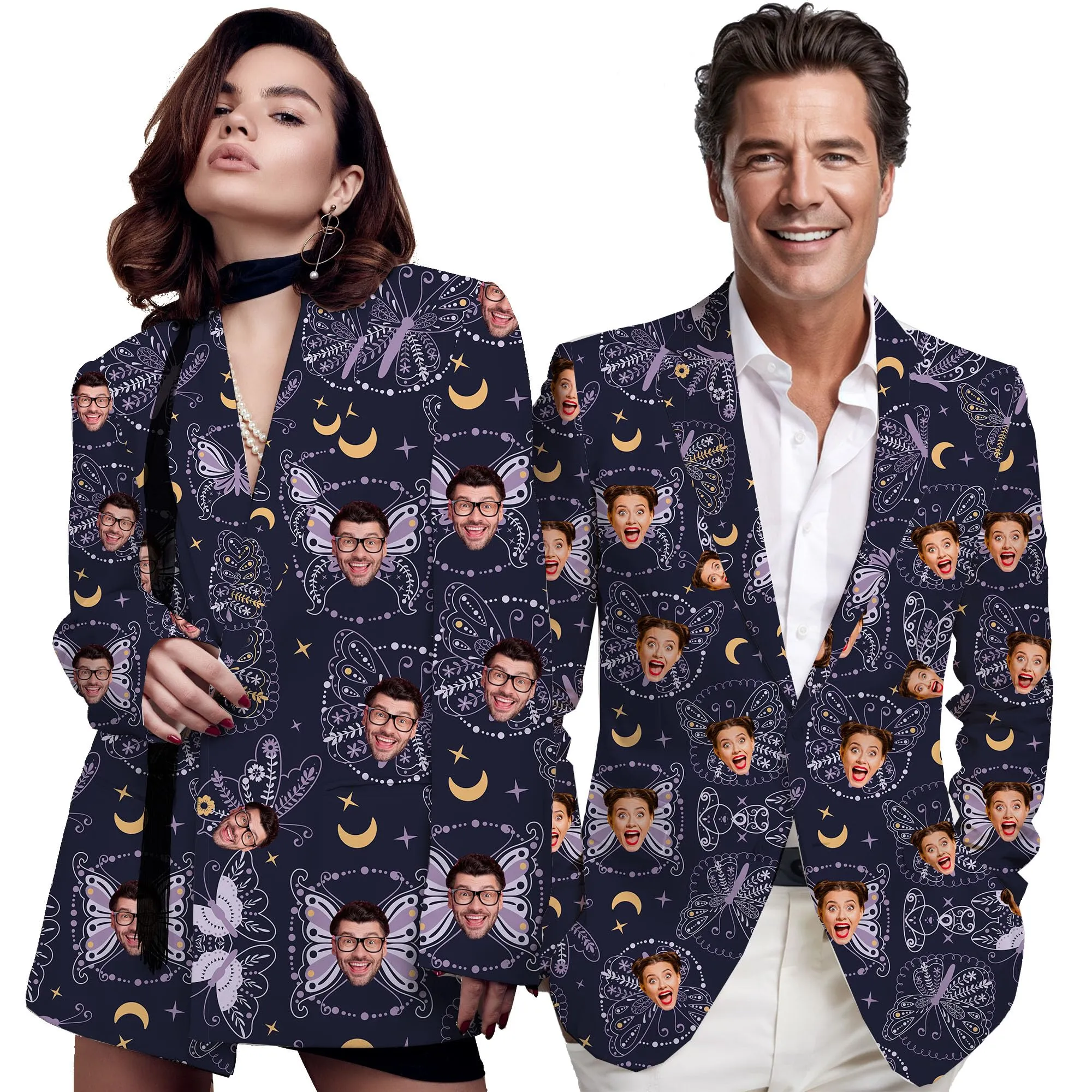 Custom Face Blazers For Women&Men Personalized Jacket Casual Coats