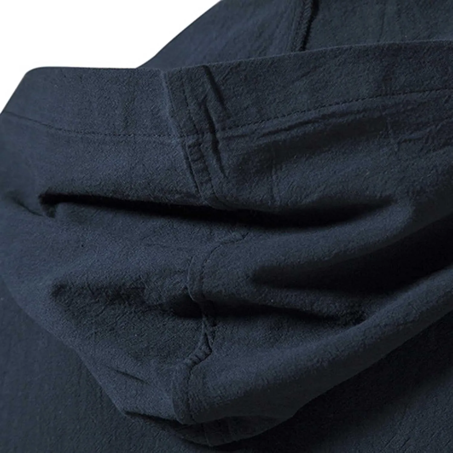 Linen Cotton Shirt for Men 2025 Tie Up Hoodie Tie Up Tee Short Sleeve Tops Summer Vacation Fashion Shirts Tops