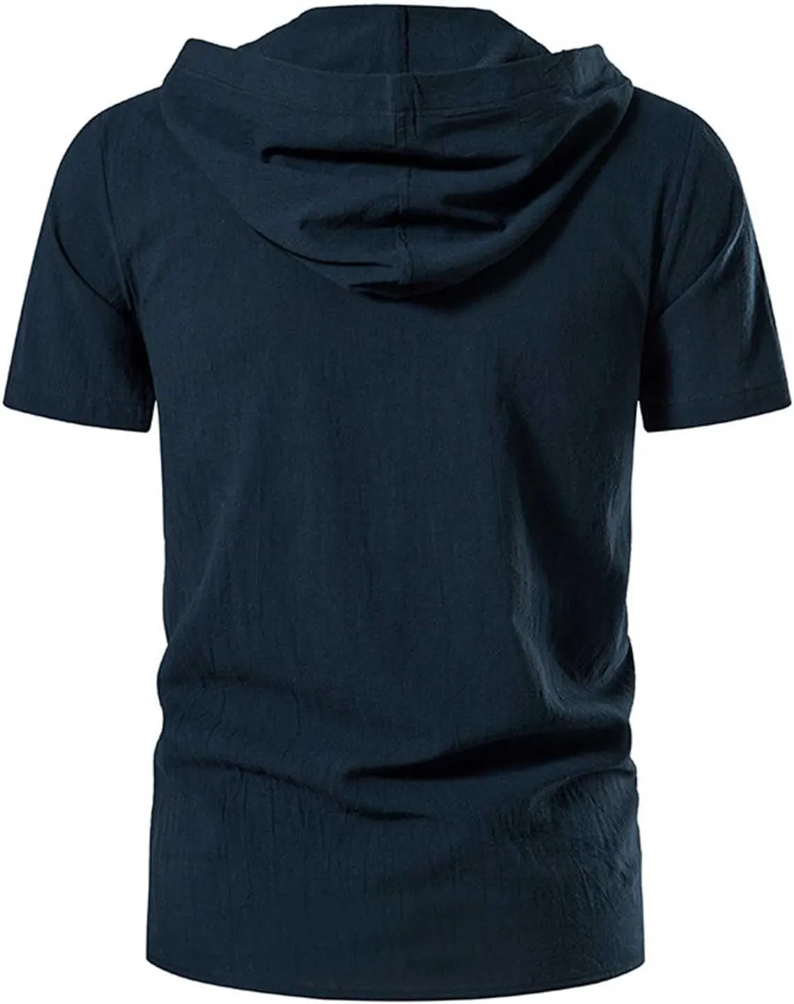 Linen Cotton Shirt for Men 2025 Tie Up Hoodie Tie Up Tee Short Sleeve Tops Summer Vacation Fashion Shirts Tops