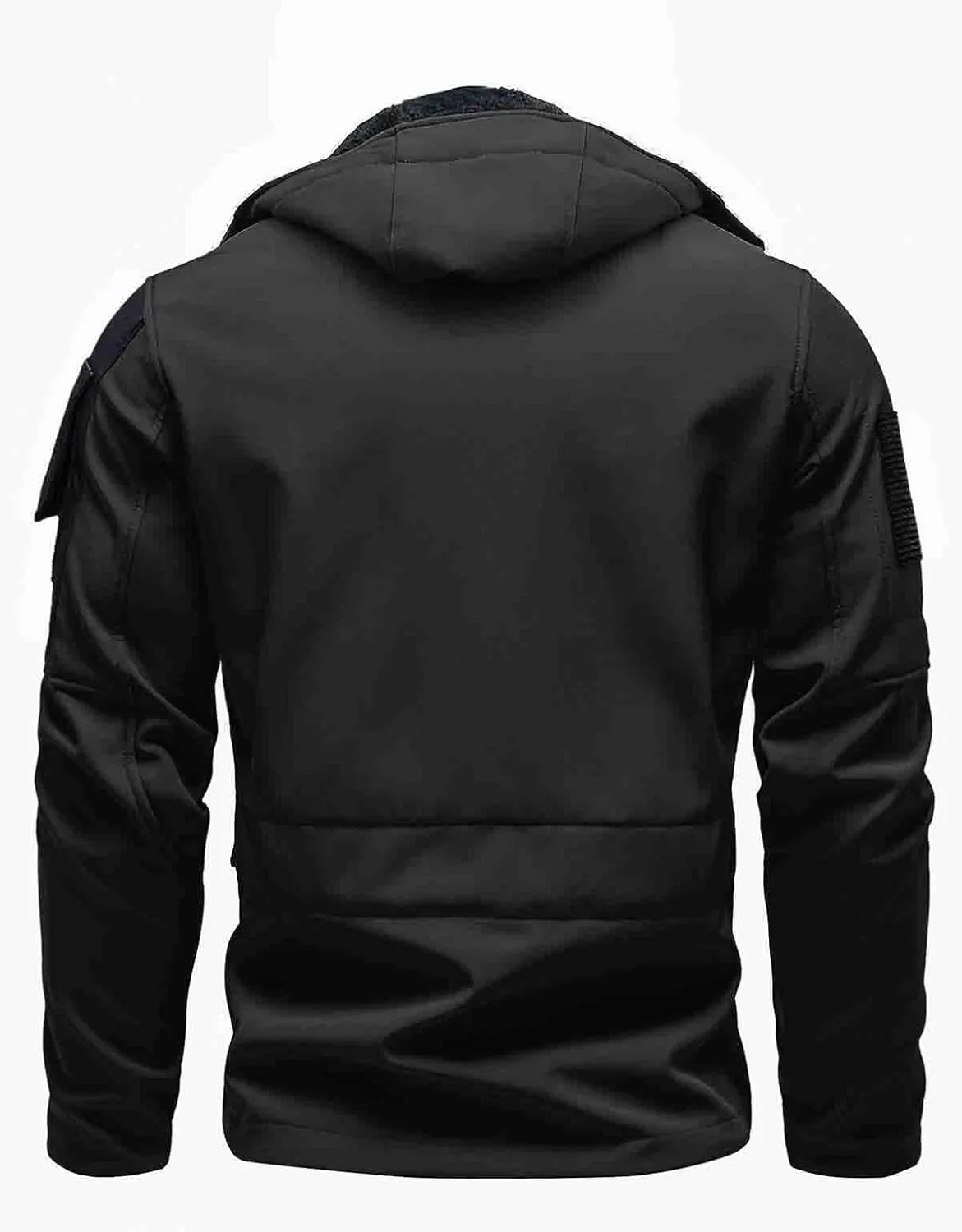 Men's Tactical Jacket Concealed Hooded Softshell Coats Fleece Lined Winter Windproof Warm Military Hiking Jackets