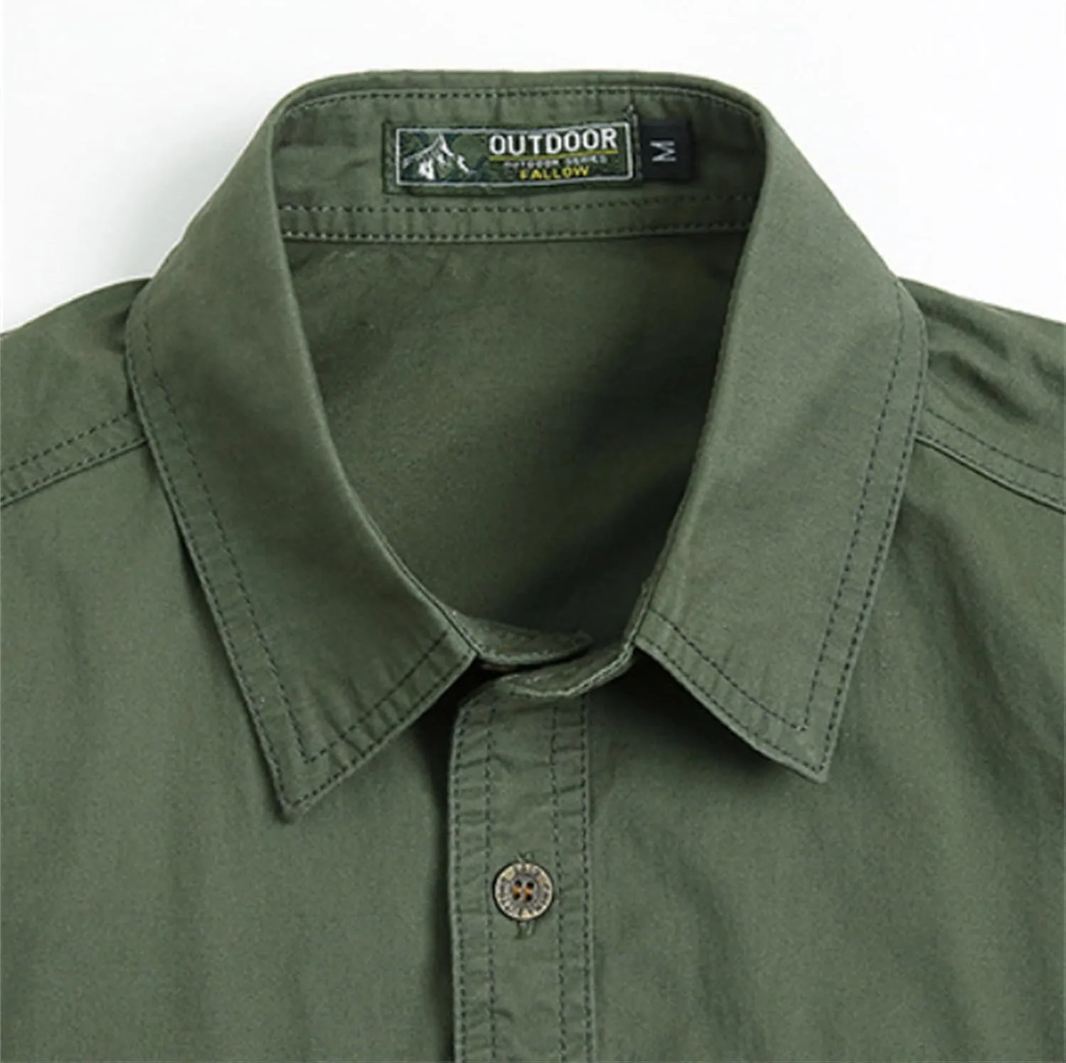 Miyaomn Tactical Cargo T-Shirts for Men Cotton Short Sleeve Button Down Ripstop Work Tops Slim Fit Hiking Travel Safari Shirt