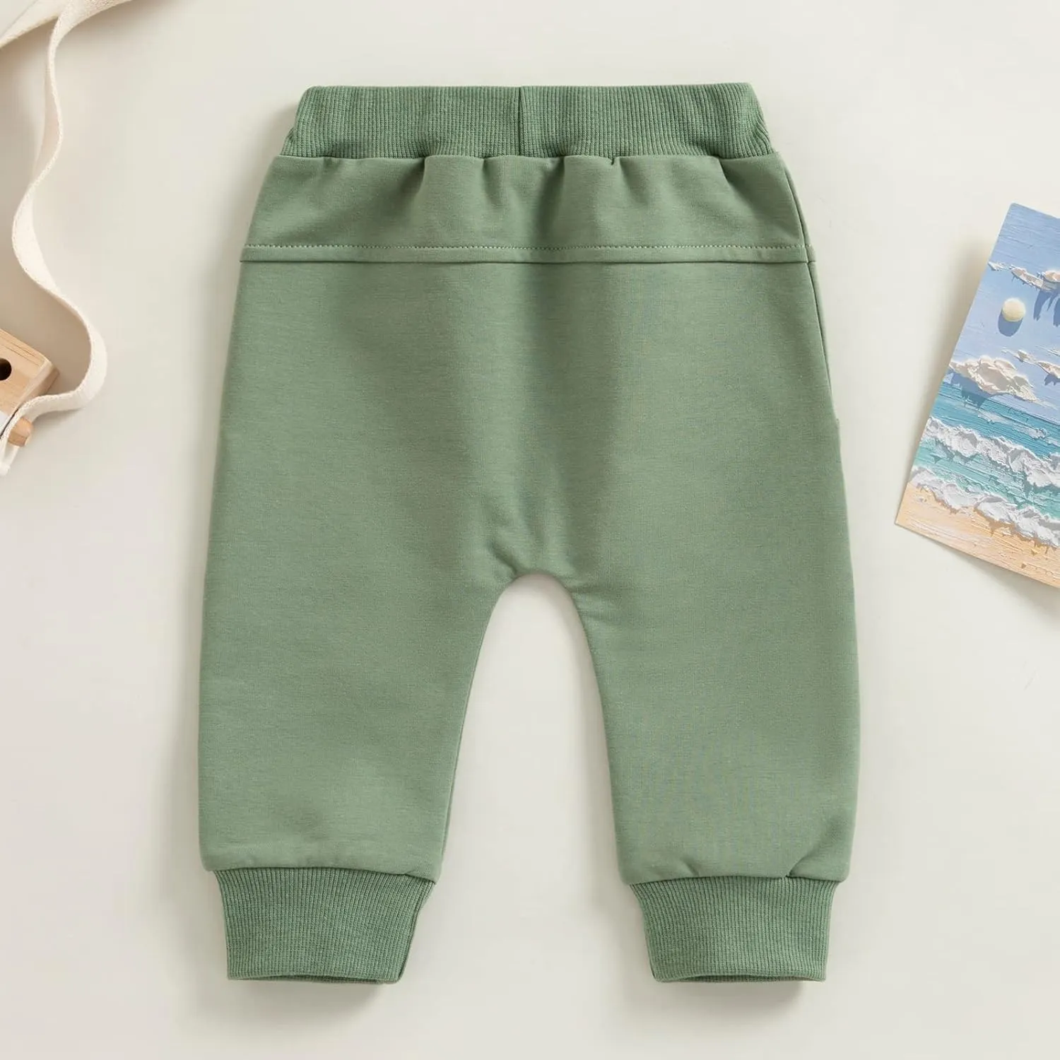 SAYOO Toddler Baby Boys Harem Pants Drawstring Terry Active Joggers Pants Cotton Pull-on Crawling Toddler Fall Sweatpants