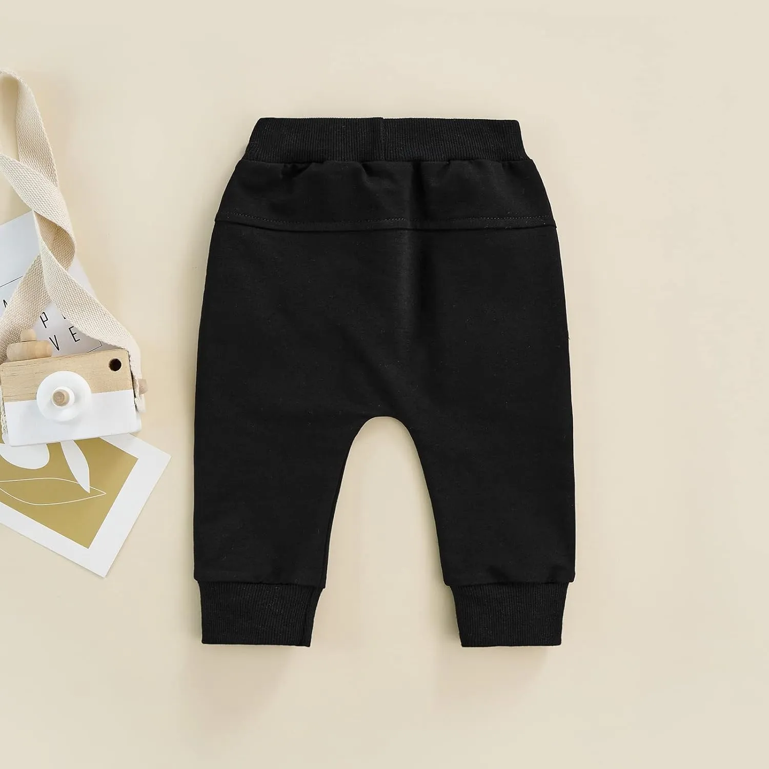 SAYOO Toddler Baby Boys Harem Pants Drawstring Terry Active Joggers Pants Cotton Pull-on Crawling Toddler Fall Sweatpants