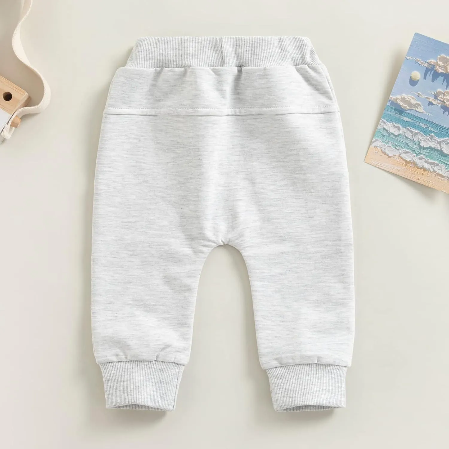 SAYOO Toddler Baby Boys Harem Pants Drawstring Terry Active Joggers Pants Cotton Pull-on Crawling Toddler Fall Sweatpants