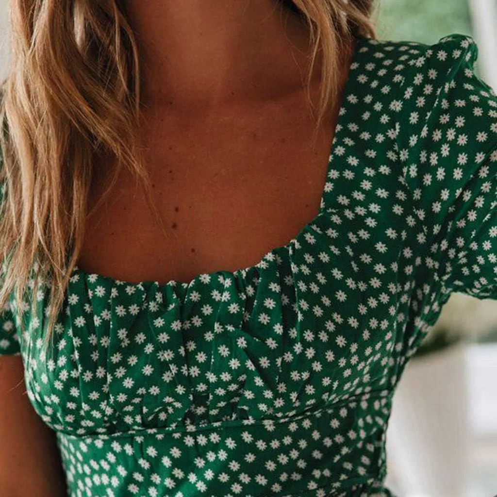 Summer Dresses for Women 2025 Polka Dot Chiffon Elegant Flowy Summer Dress Loose Tiered A Line Boho Beach Sundress