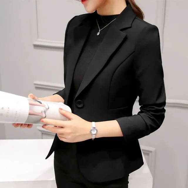 Wjczt 2022 Blazer Ladies , Blazer Pocket Jacket, Slim Fit Jacket, Long-sleeved Korean Style Ladies Office Jacket, Blazer traf tangada