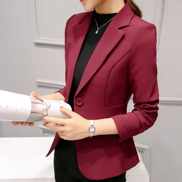 Wjczt 2022 Blazer Ladies , Blazer Pocket Jacket, Slim Fit Jacket, Long-sleeved Korean Style Ladies Office Jacket, Blazer traf tangada