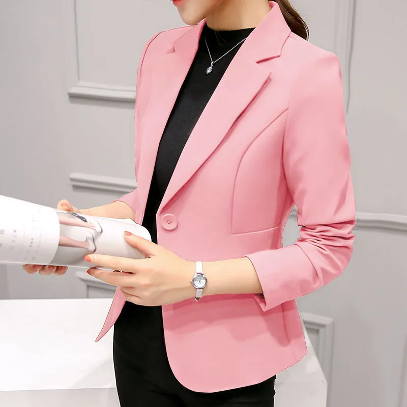 Wjczt 2022 Blazer Ladies , Blazer Pocket Jacket, Slim Fit Jacket, Long-sleeved Korean Style Ladies Office Jacket, Blazer traf tangada