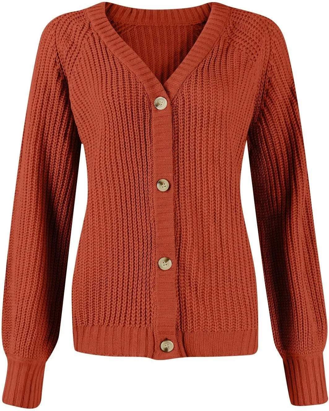 Women's Button Down Sweater Long Sleeve Fall Strpied Caridigan Casual Fashion Open Front V Neck Knitted Jackets