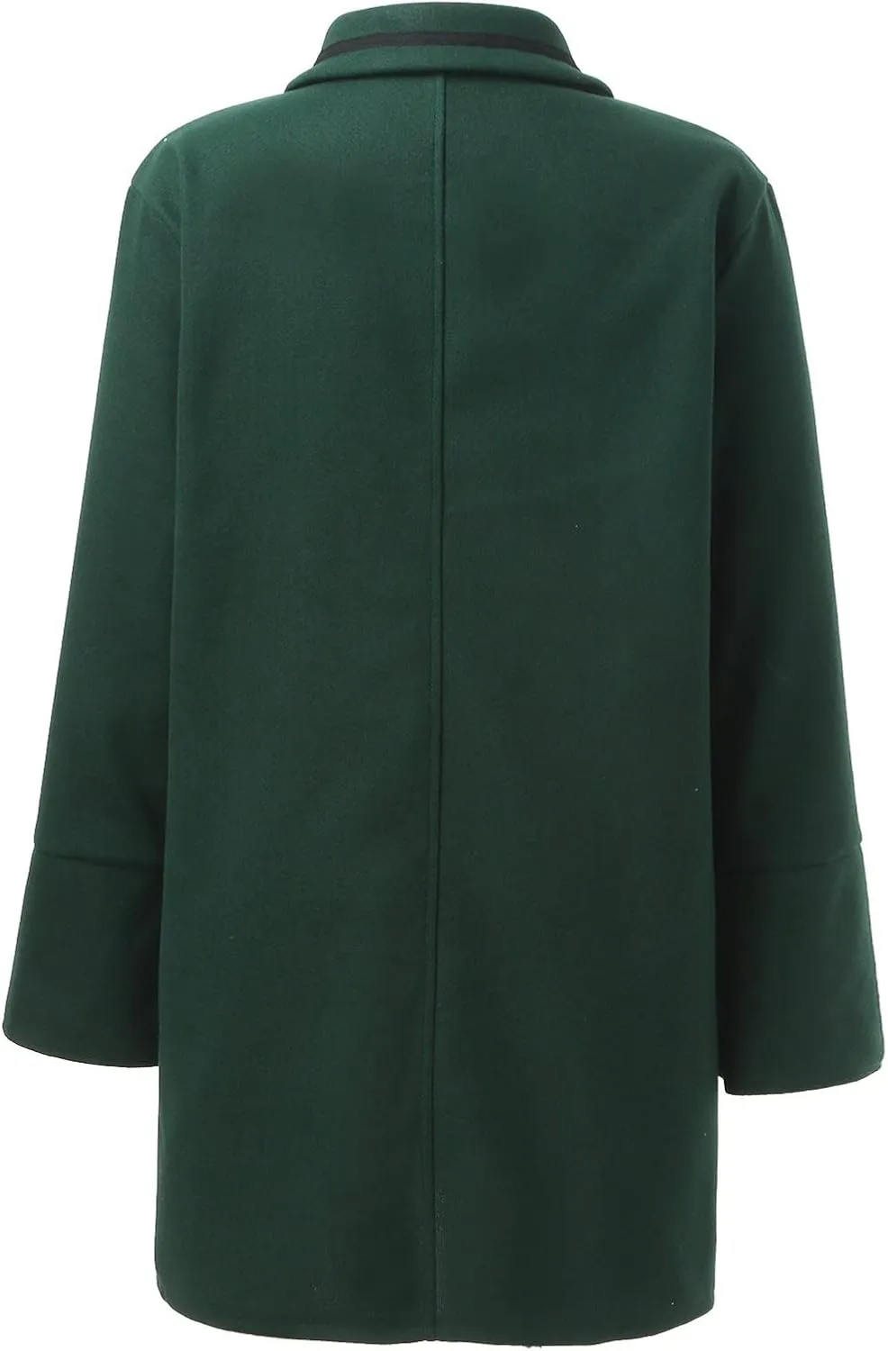Womens Single Breasted Casual Trench Coat Long Sleeve Buuton Down Lapel Neck Elegant Outwear with Pockets Winter
