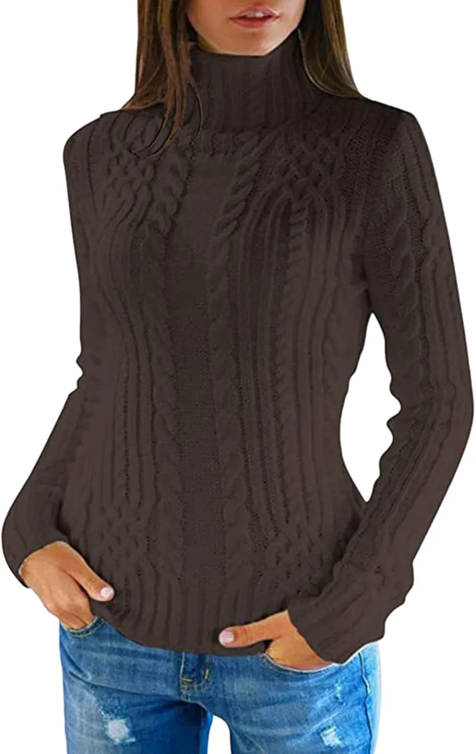 Womens Turtleneck Oversized Sweaters Wool Knit Bottom Female Long Sleeve Thick Loose Pullover Sweaters for Women