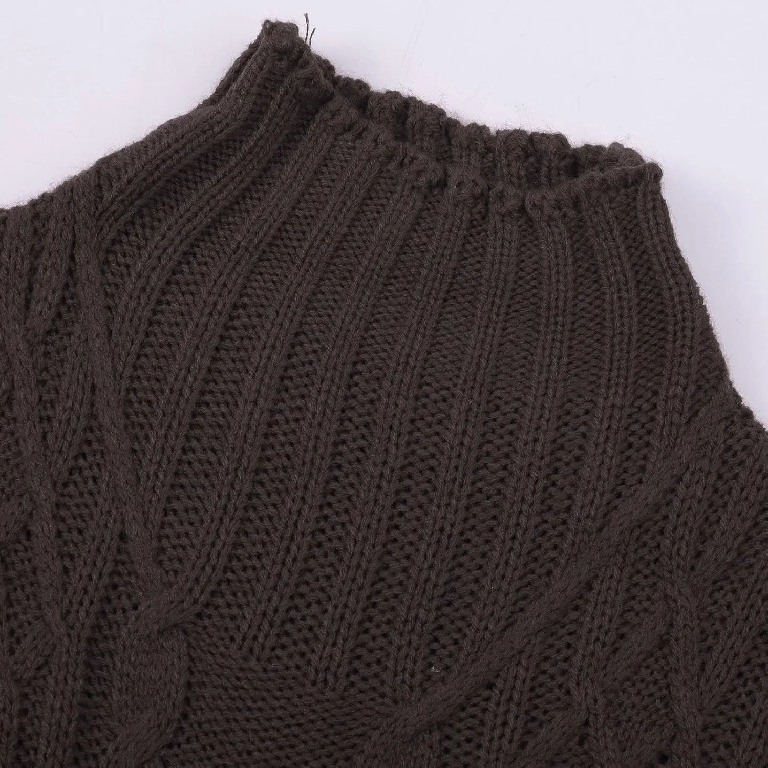 Womens Turtleneck Oversized Sweaters Wool Knit Bottom Female Long Sleeve Thick Loose Pullover Sweaters for Women