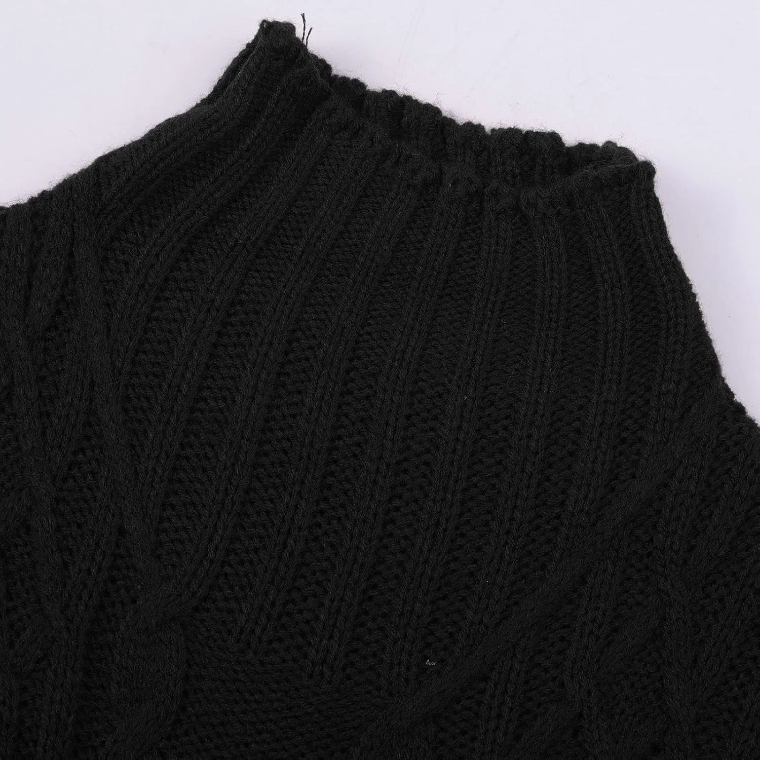 Womens Turtleneck Oversized Sweaters Wool Knit Bottom Female Long Sleeve Thick Loose Pullover Sweaters for Women